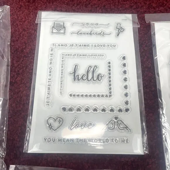 Lot 3 Kingston Crafts Stamps Dies Kits Chipboard Frames Love Paper Dolls Spring - Picture 5 of 9